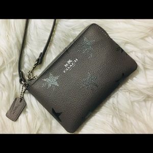 Coach Wristlet | Gray with silver stars
